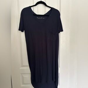 Buddha Navy Blue Short Sleeve Dress